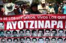 Relatives of the 43 missing students from Ayotzinapa take part in a protest in Chilpancingo, Guerrero State, Mexico on September 26, 2015
