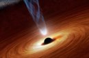 Un enorme agujero negro roza la velocidad de la luz