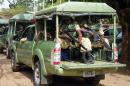 A military unit heads to a trouble spot in Jos on April 2, 2011