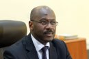 Mali's first post-war prime minister Oumar Tatam Ly sits on September 6, 2013 in his office in the capital Bamako