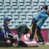 A teammate lifts Sri Lanka's Prasanna Jayawardene (2nd R) off the ground during a practice session at the Sydney Cricket Ground