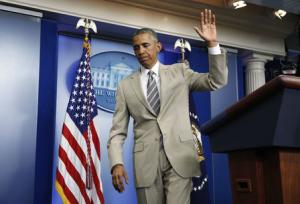 U.S. President Obama departs the White House Press &hellip;