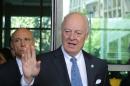 UN peace envoy Staffan de Mistura arrived in Damascus to hold talks with Syrian officials on April 11, 2016