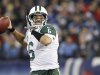 Jets' Sanchez passes in the first half of their NFL Monday Night football game against Titans in Nashville