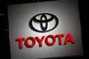 FILE PHOTO - The Toyota logo is seen at the company's display during the North American International Auto Show in Detroit