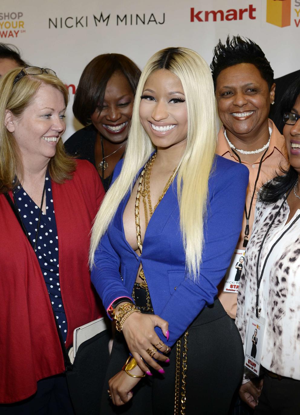 Singer Nicki Minaj launches her fashion line at Kmart in Los Angeles, California