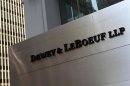 A sign marking the Dewey & LeBoeuf LLP headquarters on 6th avenue is seen in New York