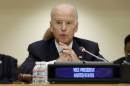 Biden addresses a high-level summit during the 69th session of the United Nations General Assembly in New York