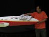 File photo of worker cleaning model of China-made ARJ21 plane at China International Aviation & Aerospace Exhibition in China's Zhuhai
