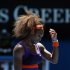 Serena Williams of the US reacts during her quarterfinal match against compatriot Sloane Stephens at the Australian Open tennis championship in Melbourne, Australia, Wednesday, Jan. 23, 2013. (AP Photo/Aaron Favila)