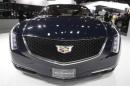 The grille of the Cadillac Elmiraj concept car as the vehicle is displayed during the press preview day of the North American International Auto Show in Detroit