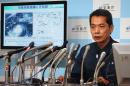 Japanese meteorologist Satoshi Ebihara answers questions during a press conference in Tokyo, on July 7, 2014