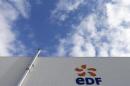 The logo of French state-owned electricity company EDF is seen on the France's oldest nuclear power station of Fessenheim