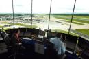A new civilian air traffic control tower at Manchester airport, northwest England, on June 25, 2013