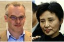 Combination photo shows British businessman Neil Heywood and Gu Kailai, wife of China's former Chongqing Municipality Communist Party Secretary Bo Xilai