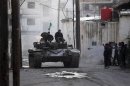 Guerriglieri ribelli nei pressi di Damasco