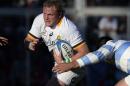 South Africa's Springboks hooker Adriaan Strauss (L) is tackled by Argentina's Los Pumas prop Nahuel Tetaz during their 2015 Rugby World Cup warm-up match at Jose Amalfitani stadium in Buenos Aires, Argentina on August 15, 2015