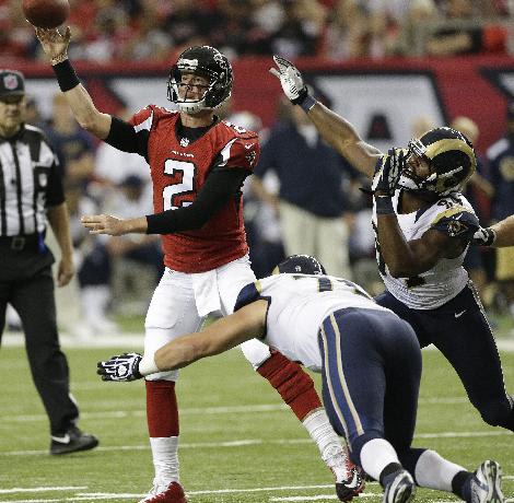 Jones has huge day, Falcons hold off Rams 31-24