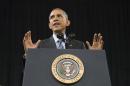 US President Barack Obama delivers remarks on the new steps he will be taking within his executive authority on immigration at Del Sol High School in Las Vegas, Nevada, November 21, 2014