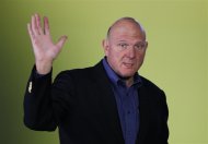 Microsoft CEO Steve Ballmer arrives for the launch of Windows 8 operating system in New York, in this file photo from October 25, 2012. REUTERS/Lucas Jackson/Files