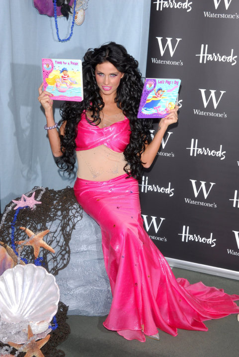 The next literary venture was childrens' books. For this launch, Katie  took inspiration from one of her characters and dressed as a mermaid, complete with the flowing locks.