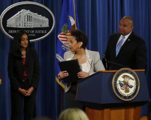 U.S. Attorney General Lynch departs news conference &hellip;