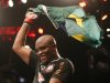 Anderson Silva, from Brazil, celebrates after defeating Stephan Bonnar, from the United States, during their light heavyweight mixed martial arts bout at UFC153 in Rio de Janeiro, early Sunday, Oct. 14, 2012. (AP Photo/Felipe Dana)