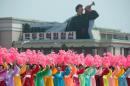 This file photo shows a parade taking place in Pyongyang, at Kim Il-Sung square, on July 27, 2013