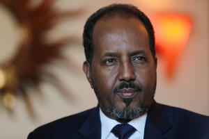 Somali President Hassan Sheikh Mohamud , talks to the&nbsp;&hellip;