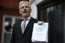 WikiLeaks founder Julian Assange makes a speech from the balcony of the Ecuadorian Embassy, in central London