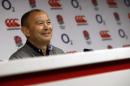 England's head coach Eddie Jones answers questions during a press conference at Twickenham stadium in south west London on January 20, 2017