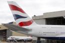 A tail of a British Airways plane is pictured at Heathrow Airport in London on July 4, 2013