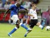 Italy's Balotelli scores during their Euro 2012 semi-final soccer match against Germany at the National stadium in Warsaw,