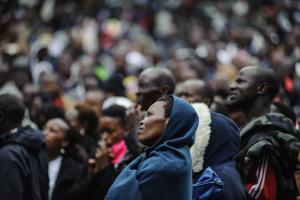 Kenyans listen to Pope Francis&#39;s holy mass via&nbsp;&hellip;