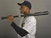 New York Yankees outfielder Granderson poses for a photograph during media photo day at the team's MLB spring training complex at George M. Steinbrenner Field in Tampa, Florida,