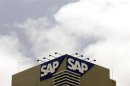 The SAP logo is seen on a building at the SAP India labs campus in Bangalore June 24, 2009. REUTERS/Punit Paranjpe