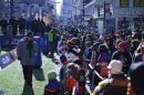 Fans gather in the Super Bowl Boulevard fan zone ahead of Super Bowl XLVIII in New York