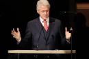 Former President Bill Clinton speaks at the 25th Anniversary Rainforest Fund benefit concert at Carnegie Hall on Thursday, April 17, 2014 in New York. (Photo by Evan Agostini/Invision/AP)