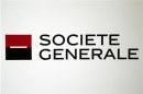 The logo of Societe Generale bank is pictured during a news conference to present the bank's 2011 annual results in La Defense near Paris