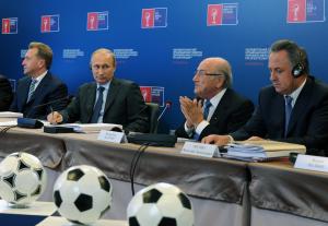 FIFA President Sepp Blatter (2nd R) speaks as Russian&nbsp;&hellip;