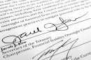 Treasury Secretary's loopy signature improving
