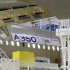 The main body section of the first Airbus A350 is seen on the final assembly line in Toulouse