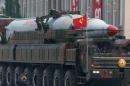 North Korea displays its Taepodong-class missile during a military parade in Pyongyang, on July 27, 2013