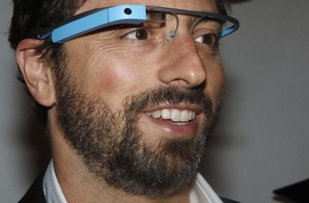 Google founder Sergey Brin poses for a portrait wearing Google Glass glasses before the Diane von Furstenberg Spring/Summer 2013 collection show during New York Fashion Week September 9, 2012. REUTERS/Carlo Allegri