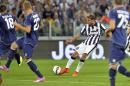 Juventus' Claudio Marchisio scores his side's second goal, during a Serie A soccer match between Juventus and Udinese at the Juventus stadium, in Turin, Italy, Saturday, Sept. 13, 2014. (AP Photo/Massimo Pinca)
