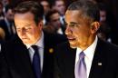 Prime Minister David Cameron (L), photographed with US President Barack Obama at the G20 Summit in Antalya on November 16, 2015, said that British security services have foiled seven terror plots on British soil in the last year