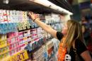 A woman shops for yogurt in Pinecrest, Florida on October 18, 2013