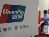 The logo of the China UnionPay is seen at a bank in Taiyuan