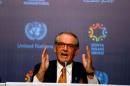United Nations Deputy Secretary-General Jan Eliasson speaks during a news conference before the U.N. World Humanitarian Summit in Istanbul