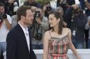 Cast members Marion Cotillard and Michael Fassbender pose during a photocall for the film "Macbeth" in competition at the 68th Cannes Film Festival in Cannes
